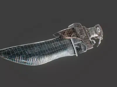 Dagger  Low-poly 3D model