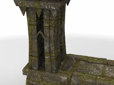 set architecture pillar 03  3D model