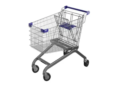 Shopping Carts BLENDER 3D Model Cycles 3D model