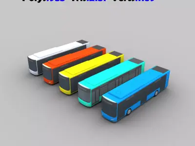 Low Poly Bus Low-poly 3D model buy