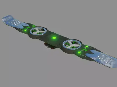 Goblin Hover Board - Low Poly - Game Ready - PBR Low-poly 3D model