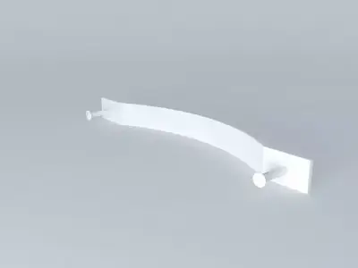 handle curved wall shelf Free 3D model