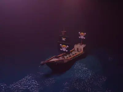 Pirate Ship Free 3D model