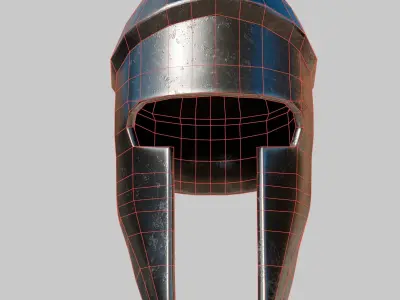 Spartan helmet Low-poly 3D model