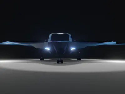 Fighter Jet Free low-poly 3D model