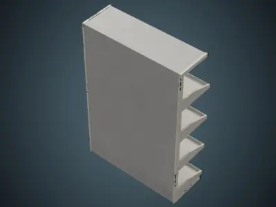Medical Shelf 1B Low-poly 3D model