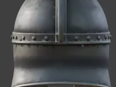 Viking Helmet 3D Model v01 Low-poly 3D model