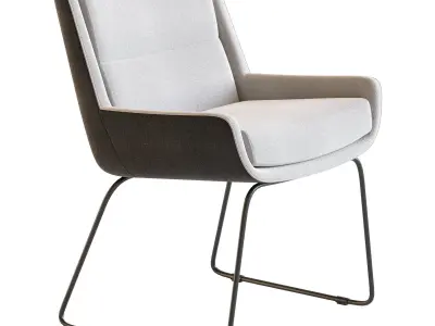 Naughtone Hush Low chair 3D model
