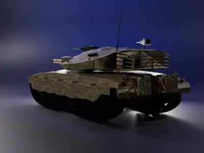 Tank lowpoly for game Low-poly 3D model