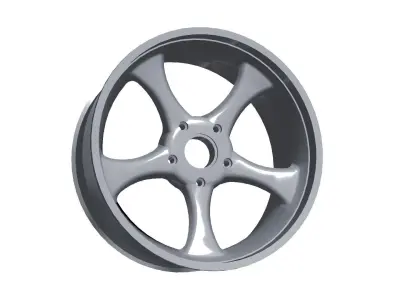 Collection of 7 Alloy Wheels Low-poly 3D model