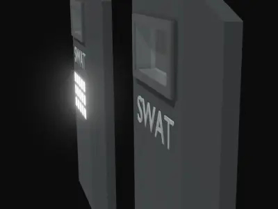 Swat Shield Low Poly Low-poly 3D model