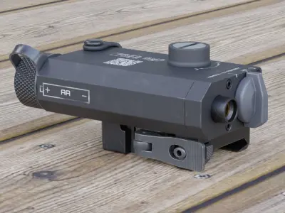 Tactical Laser Low-poly Textured Game-Ready  Low-poly 3D model