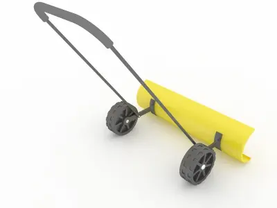 Snow Shovel with Wheels 3D model