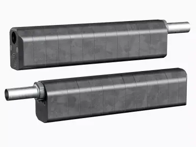 Shotgun silencerCo salvo 12 supressor Low-poly 3D model