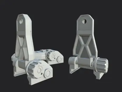 Magpul MBUS pro aim Low-poly 3D model