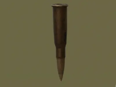 rifle bullet Low-poly 3D model