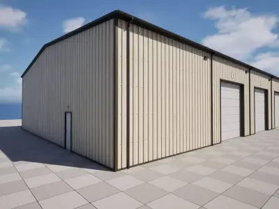 Industrial Building 54 PBR Low-poly 3D model