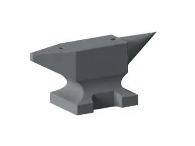 Industrial Anvil Model Low-poly 3D model