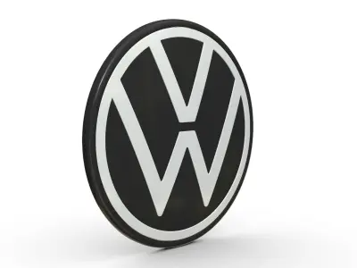 Volkswagen Logo 3D model V2