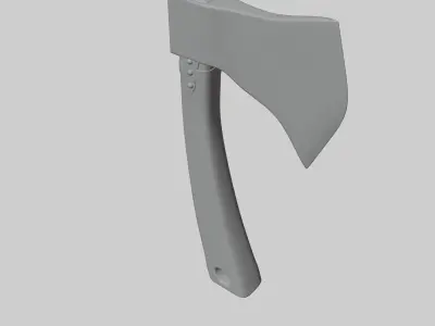 Painted Axe 3D model
