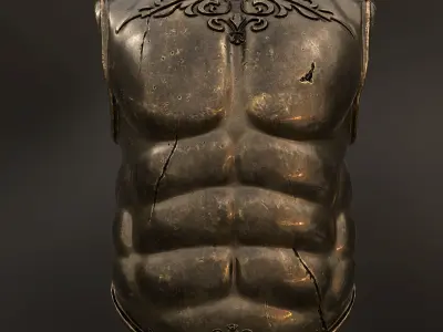 set of armor greek warrior 3D model