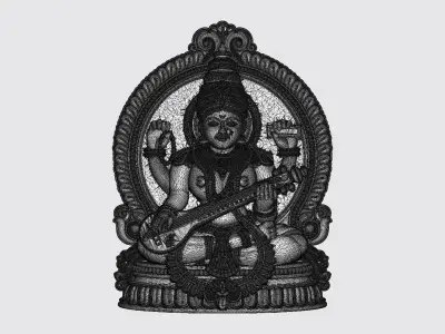 Saraswati pendant  3D print model