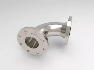 Flange Elbow 3D print model