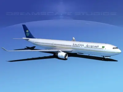 Airbus A330-300 Saudi Airlines 3D model