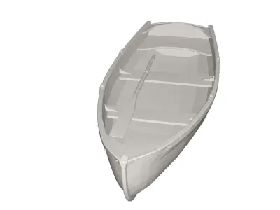 Wood Boat  Low-poly 3D model