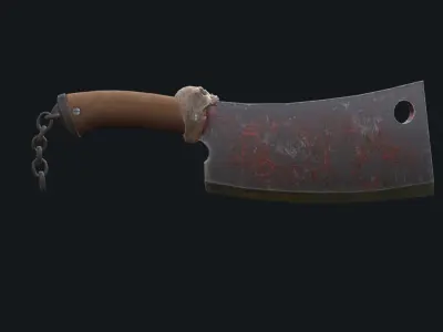 Butcher cleaver  Low-poly 3D model