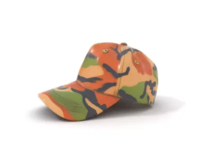 Camouflage Baseball Cap model pack Low-poly 3D model
