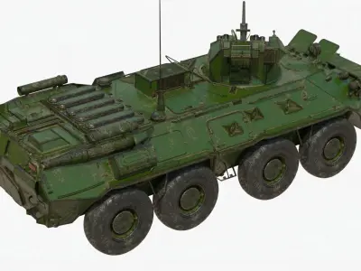 2 Colors 4K BTR-82 Low-poly 3D model