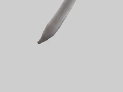 Hippopotamus Tail Low-poly 3D model
