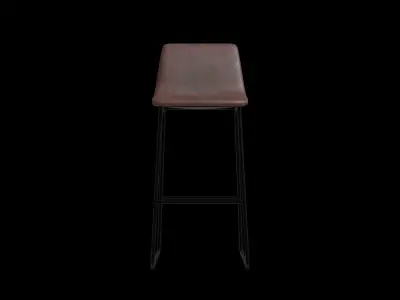 Faux Leather Bar Stool Low-poly 3D model