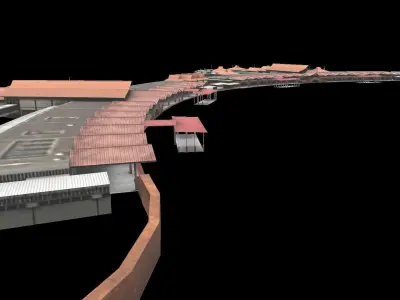airport internasional sukarto hatta indonesian country Low-poly 3D model