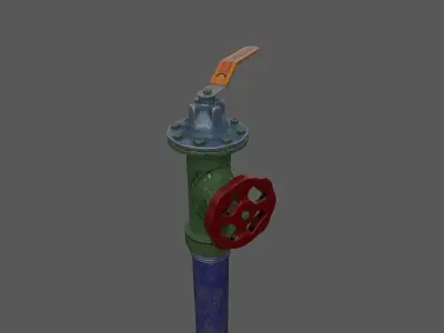 Hydraulic tube  Low-poly 3D model