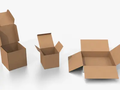  Cardboard Box Collection - Square Proportion Set 
