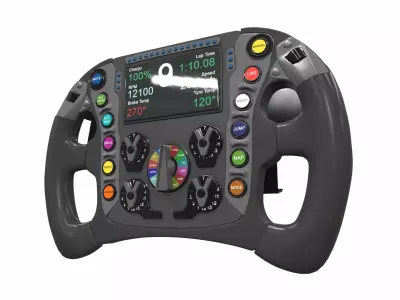 Car f1 steering wheel 2 3D model