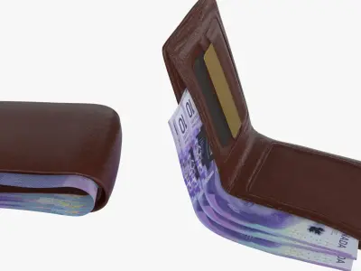 Canada 10 Dollar Wallet Money Purse 3D model