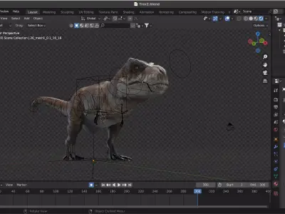 Prehistoric Planet T-rex  Low-poly 3D model