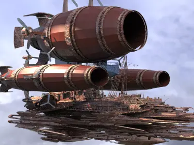 Red Flame Airship 2 3D model
