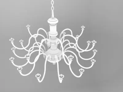 Antique Chandelier Low-poly 3D model purchase