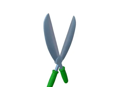 Cartoon Secateurs Low-poly 3D model