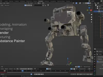 Mech 10  - The Boy Low-poly 3D model