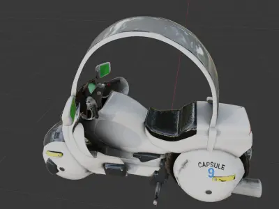 Bulmas Capsule No9 Bike Renderable Low-poly 3D model