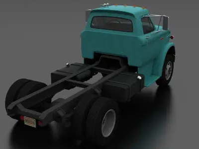 N-Series N-600 Truck Chassis 1966 Low-poly 3D model
