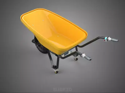 DIRECT DRIVE MOTOR HUB ELECTRIC WHEEL CASTER WHEELBARROW BARROW 3D model