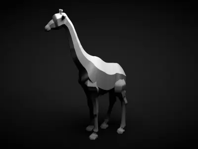 low poly giraffe 3D model purchase