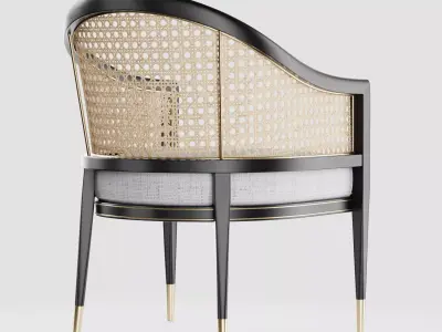 Modern Rattan Chair 3D model