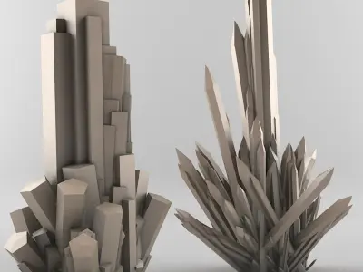 Crystals 3D model
